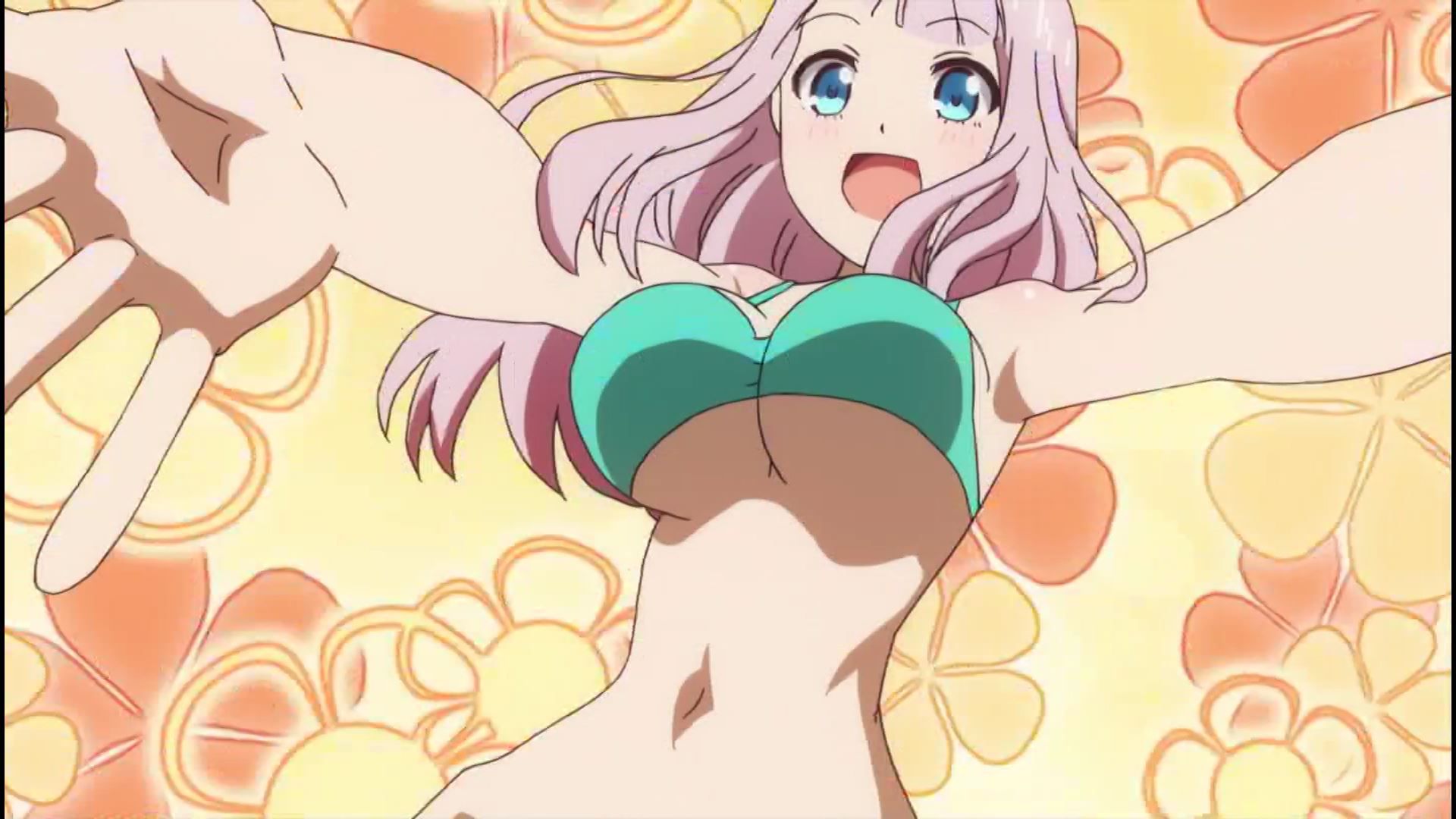 Anime [Kaguya want to be heard] 2 in the story of a girl erotic Pettanko swimsuit and breasts! 16