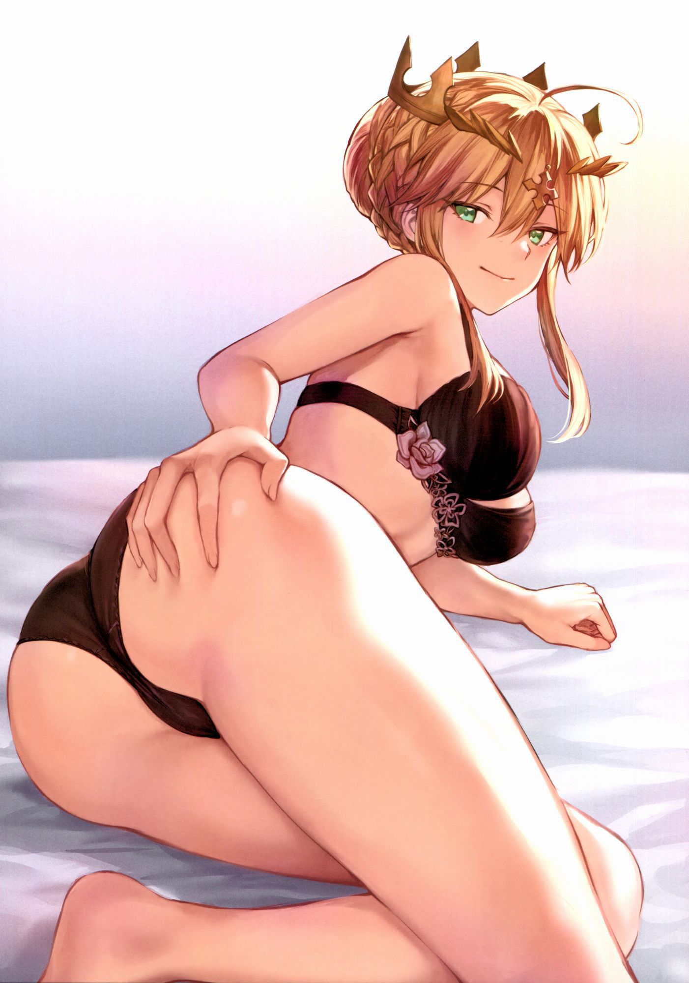 Secondary erotic image of a girl wearing black underwear that looks sexier than [secondary] that 20 [black underwear] 11