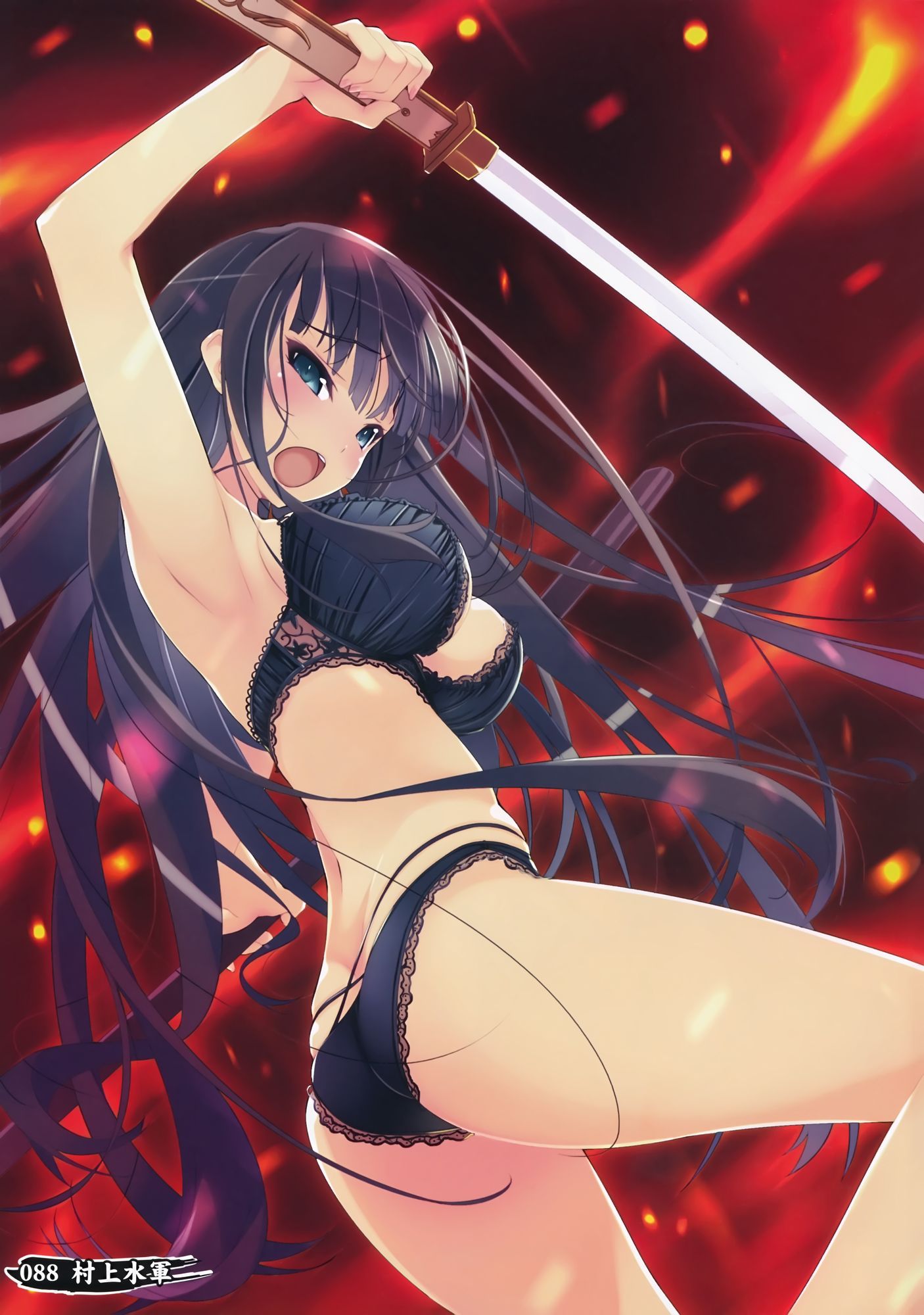 Secondary erotic image of a girl wearing black underwear that looks sexier than [secondary] that 20 [black underwear] 7