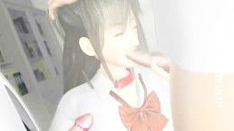Hot 3D hentai schoolgirl gives titjob 9