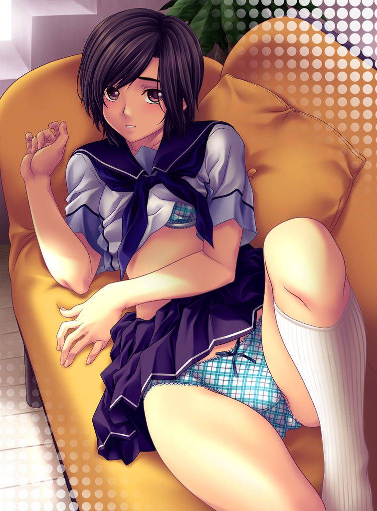 The second erotic image of erotic girl who has a sailor suit and pants and has more eh expression 20