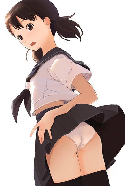 The second erotic image of erotic girl who has a sailor suit and pants and has more eh expression 28