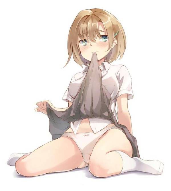The second erotic image of erotic girl who has a sailor suit and pants and has more eh expression 7