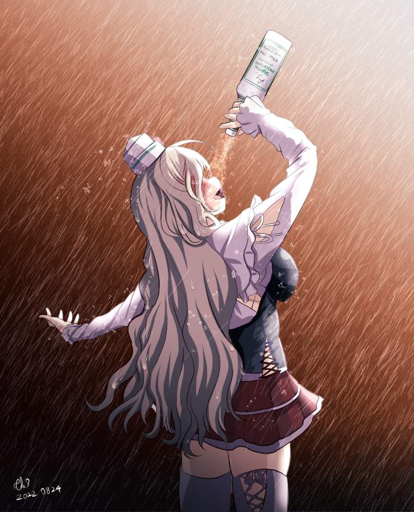 【Alcoholics Reserve】Secondary image of girls drinking alcohol from bottles 15