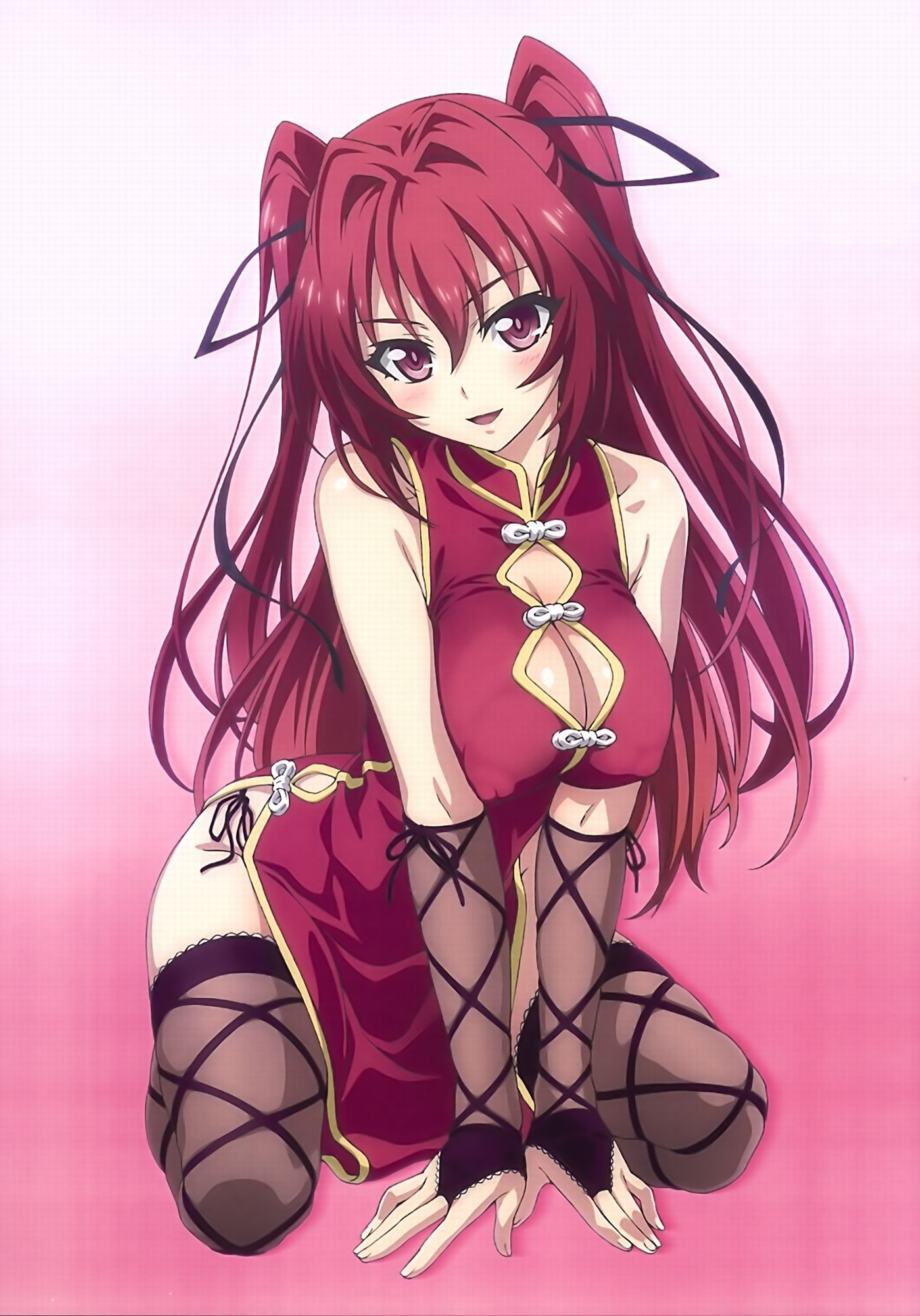 The slit of the China dress is Haero and the combo with the Garter belt is dangerous. 18