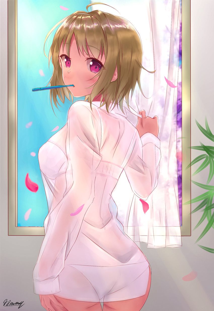 Secondary erotic image of the girl who is going to see the underwear and skin is transparent clothes is sheer [transparent] 1