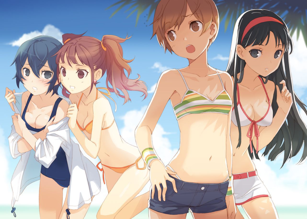 I want to expose an important part by shifting the swimsuit lewd image of the swimsuit with little cloth area 10