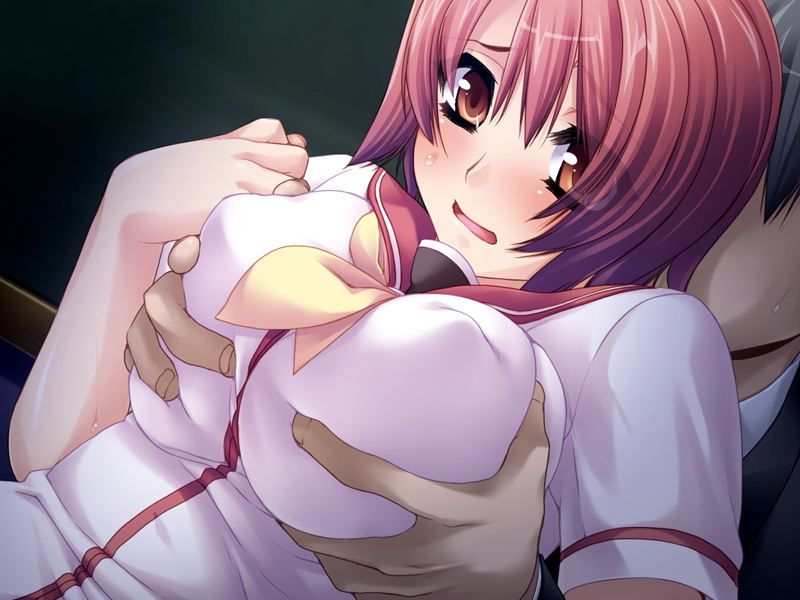 【Secondary Erotic】 Erotic image of girls feeling their being rubbed from behind 31