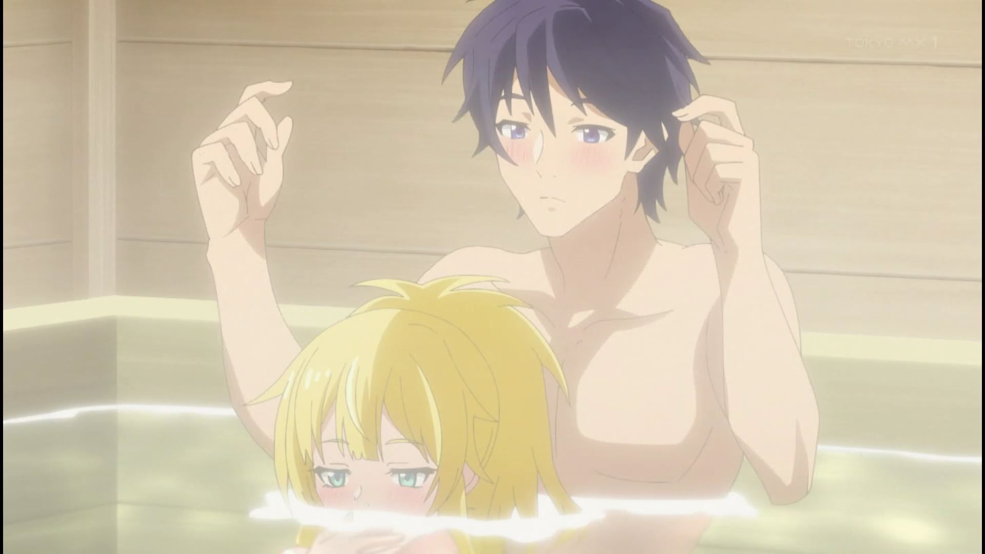 In the anime "True Friends" 8 episodes, erotic bed scenes with girls and Icha Icha in the bath together! 22