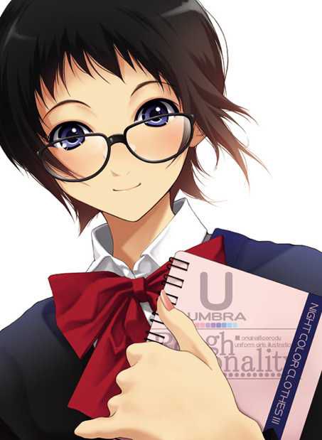 [54 sheets] Two-dimensional Erofeci image of cute glasses daughters. 38 50