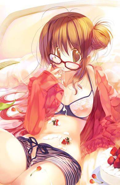 [54 sheets] Two-dimensional Erofeci image of cute glasses daughters. 38 6