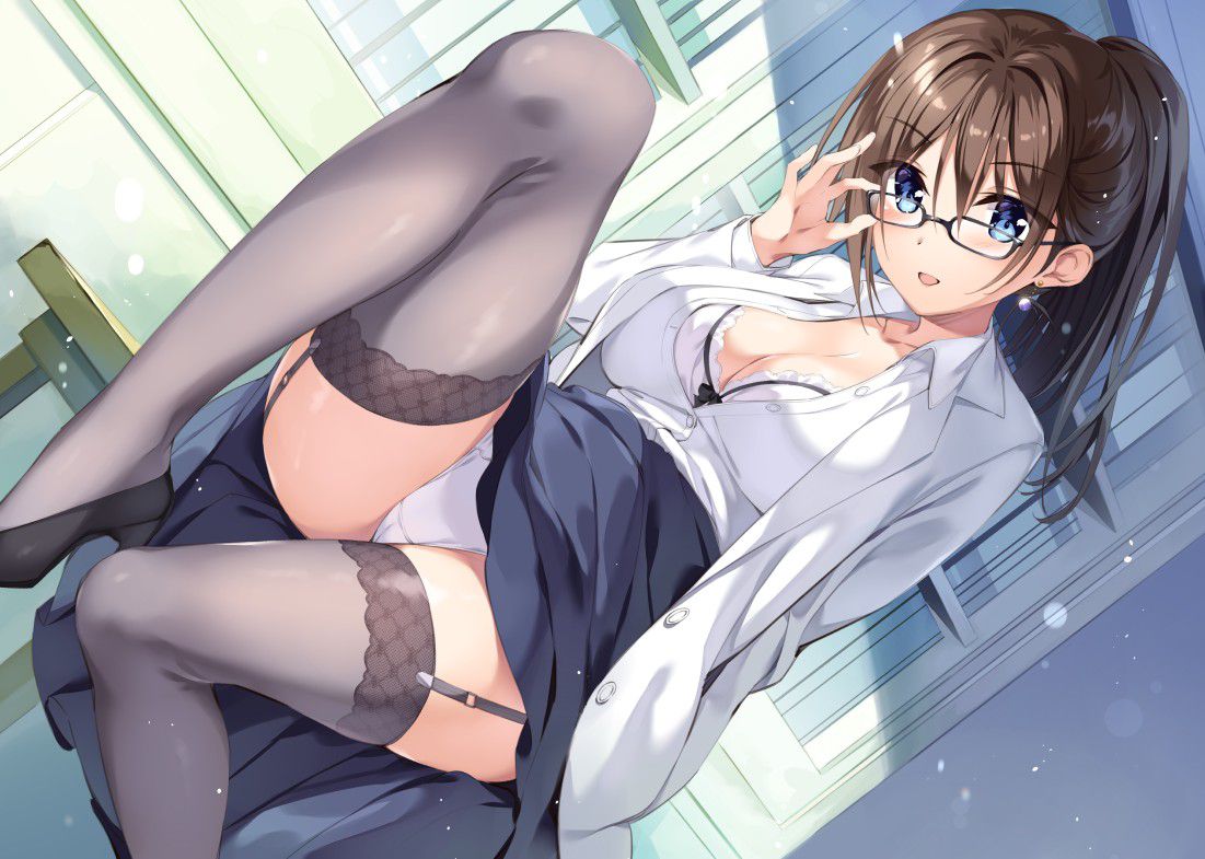 【Secondary erotic】 Secondary images of cute glasses girls that look good are here 24