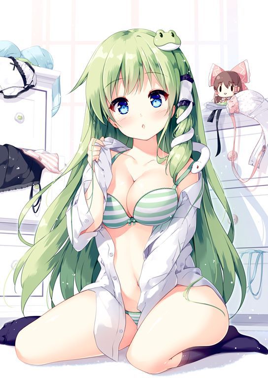 【Secondary erotic】 Erotic image of a cute girl wearing green underwear is here 7