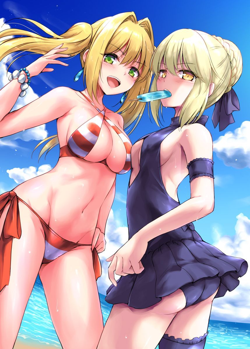 [Secondary/ZIP] Rainbow Image Summary of a cute girl is a swimsuit 30