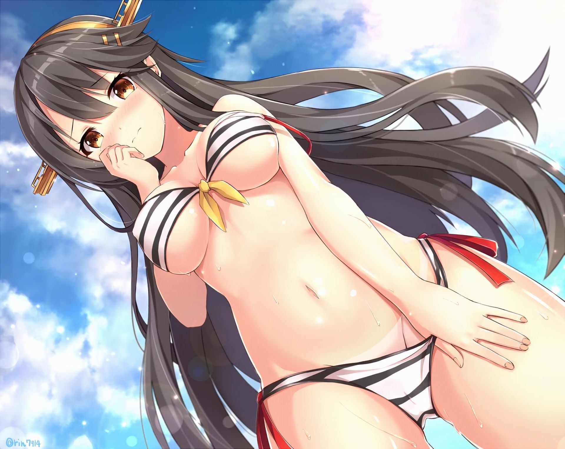 [Secondary/ZIP] Rainbow Image Summary of a cute girl is a swimsuit 50