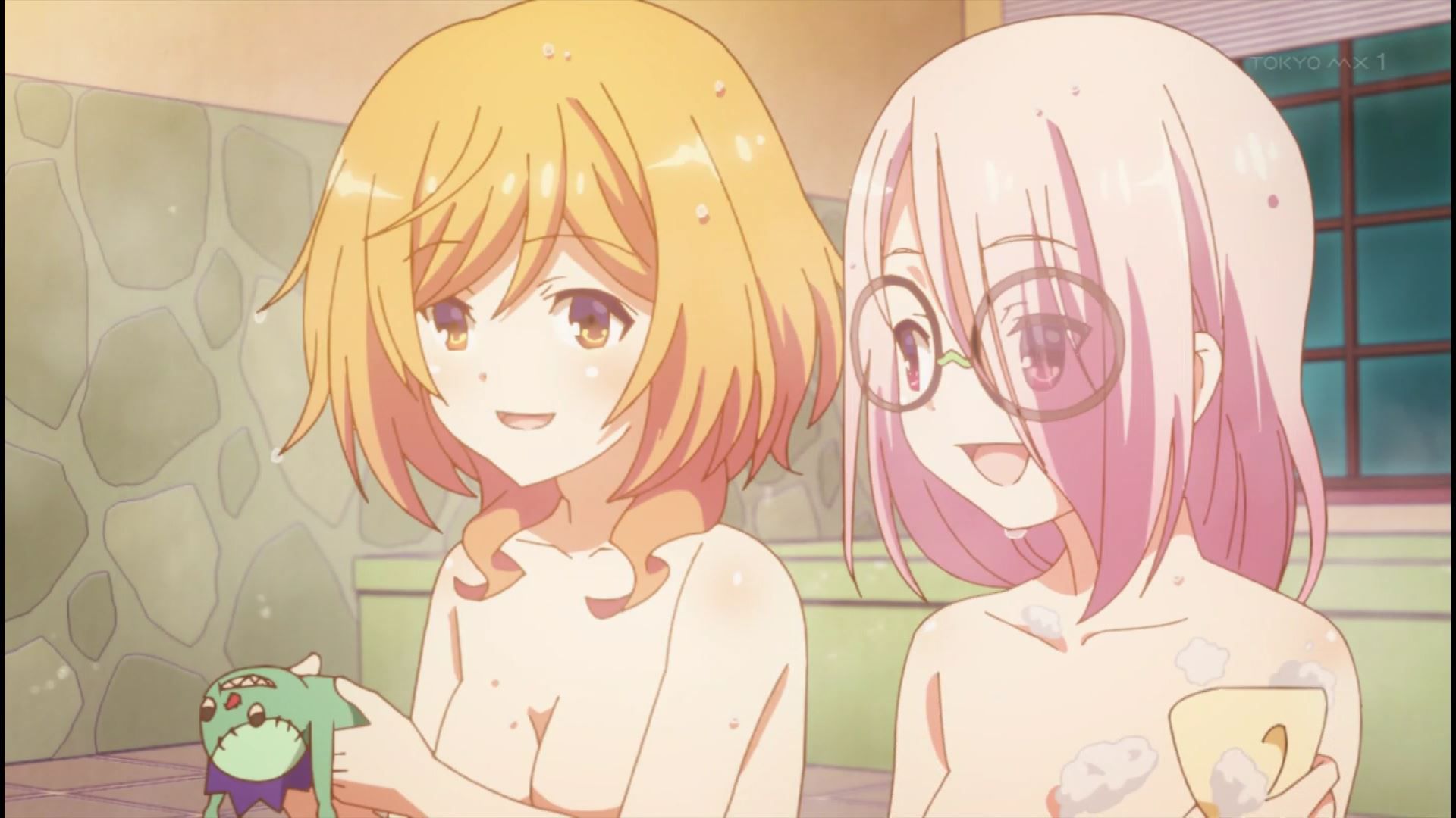 Erotic breasts and naked figure in erotic bathing scene of girls in the anime [Music girl] 2 story! 11