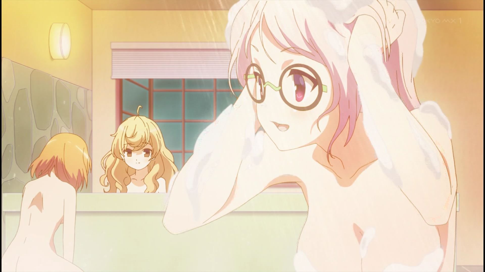 Erotic breasts and naked figure in erotic bathing scene of girls in the anime [Music girl] 2 story! 23