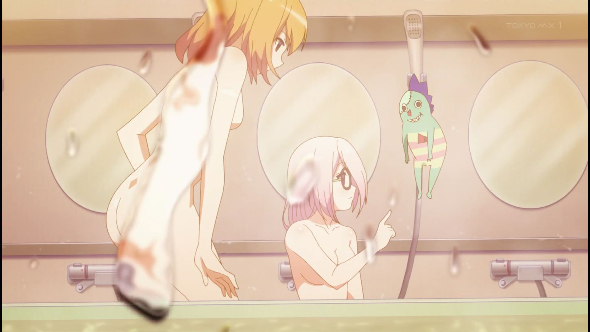 Erotic breasts and naked figure in erotic bathing scene of girls in the anime [Music girl] 2 story! 8
