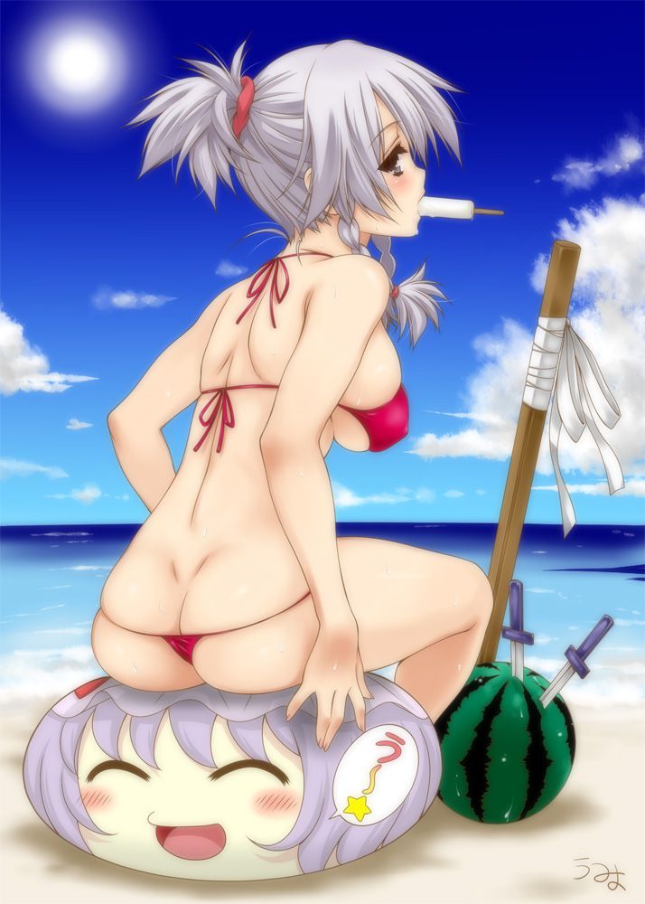 [Promise in the sea] secondary image of the swimsuit girls enjoy the watermelon cracking 12
