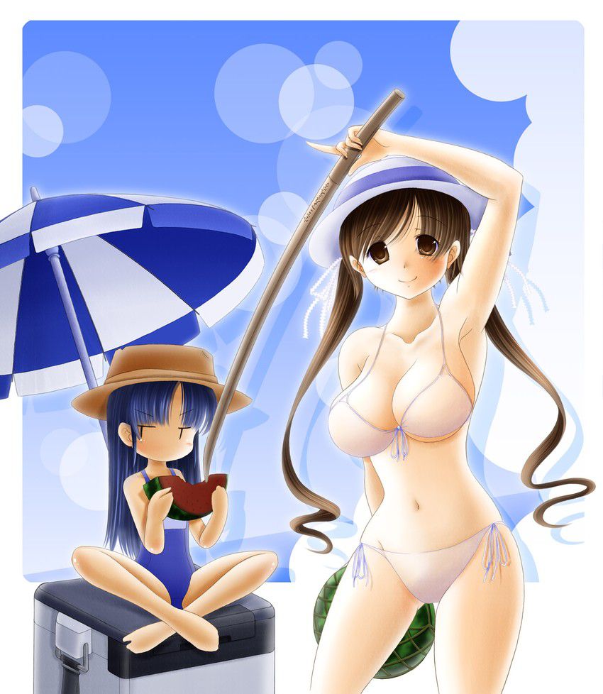 [Promise in the sea] secondary image of the swimsuit girls enjoy the watermelon cracking 13