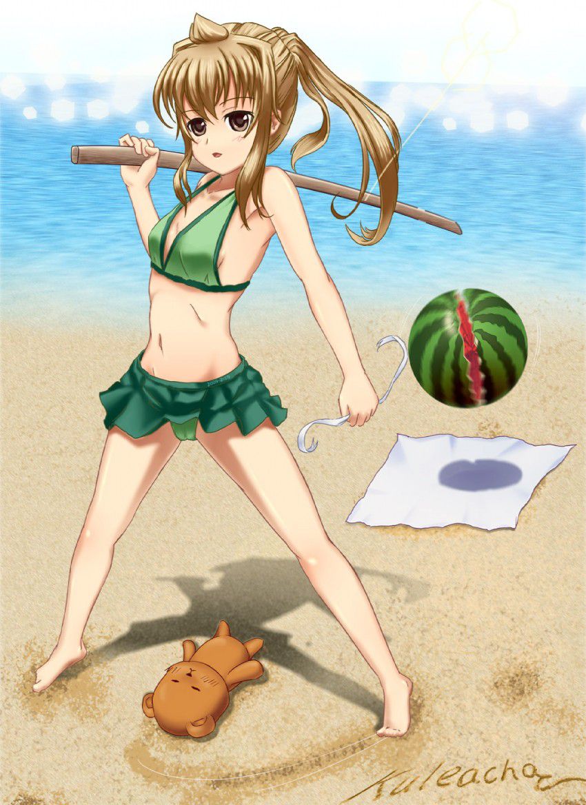 [Promise in the sea] secondary image of the swimsuit girls enjoy the watermelon cracking 15