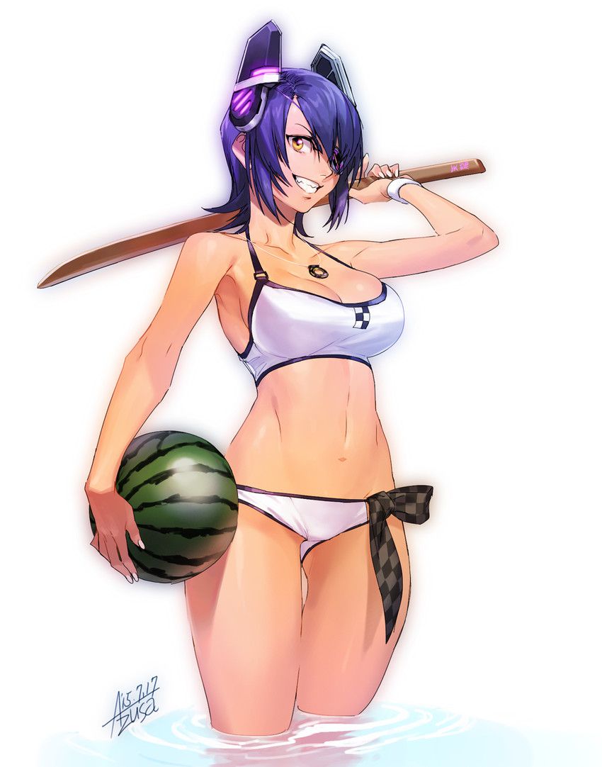 [Promise in the sea] secondary image of the swimsuit girls enjoy the watermelon cracking 32