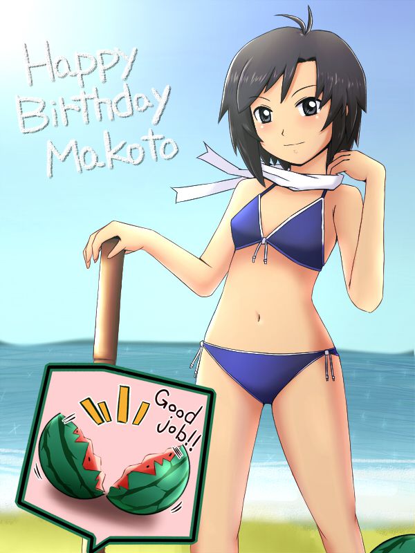 [Promise in the sea] secondary image of the swimsuit girls enjoy the watermelon cracking 36