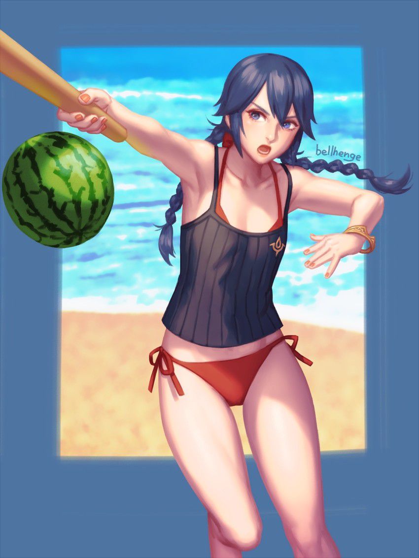 [Promise in the sea] secondary image of the swimsuit girls enjoy the watermelon cracking 39