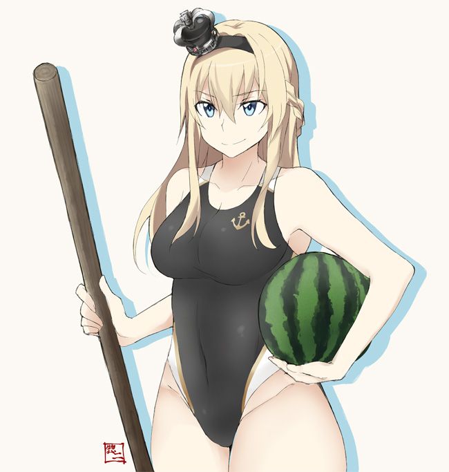 [Promise in the sea] secondary image of the swimsuit girls enjoy the watermelon cracking 40