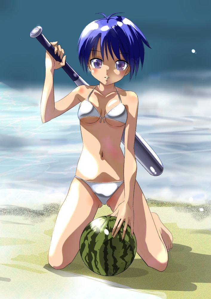 [Promise in the sea] secondary image of the swimsuit girls enjoy the watermelon cracking 5