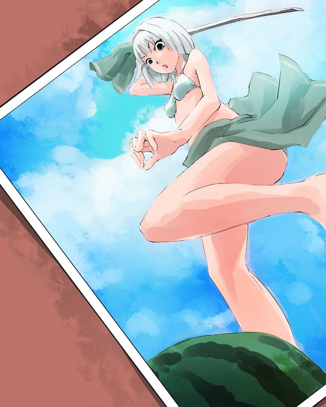 [Promise in the sea] secondary image of the swimsuit girls enjoy the watermelon cracking 6