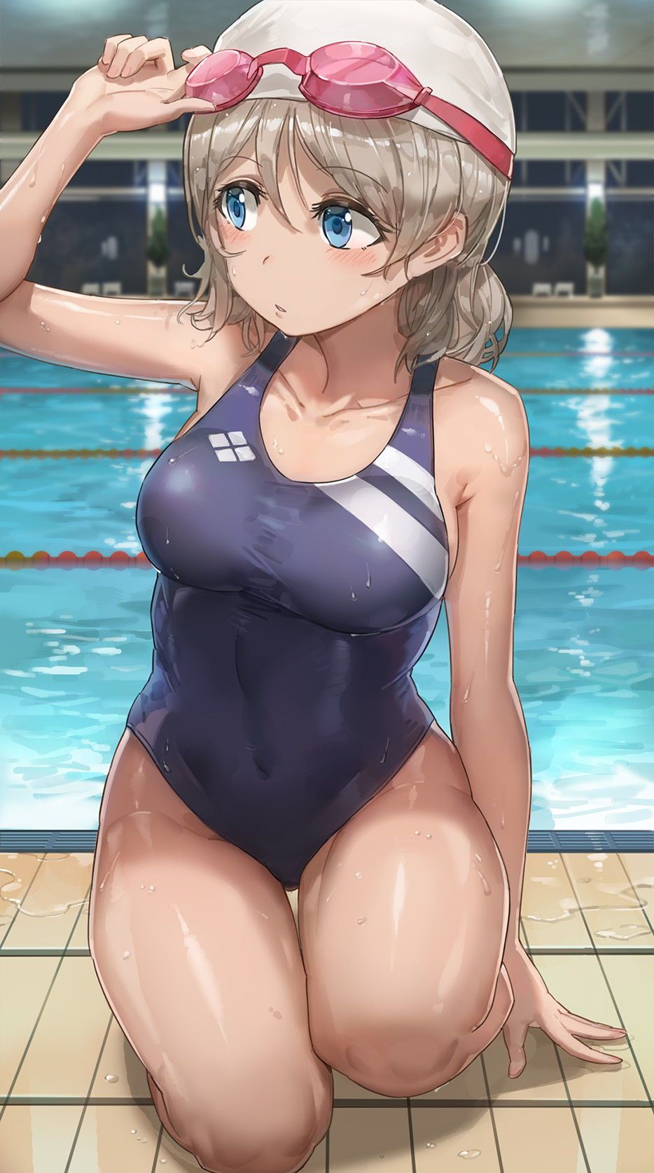 The girl and the elder sister of the swimsuit who is tightening the body tightly wet in water (* ´ д ' *) nuke ㉔ 1