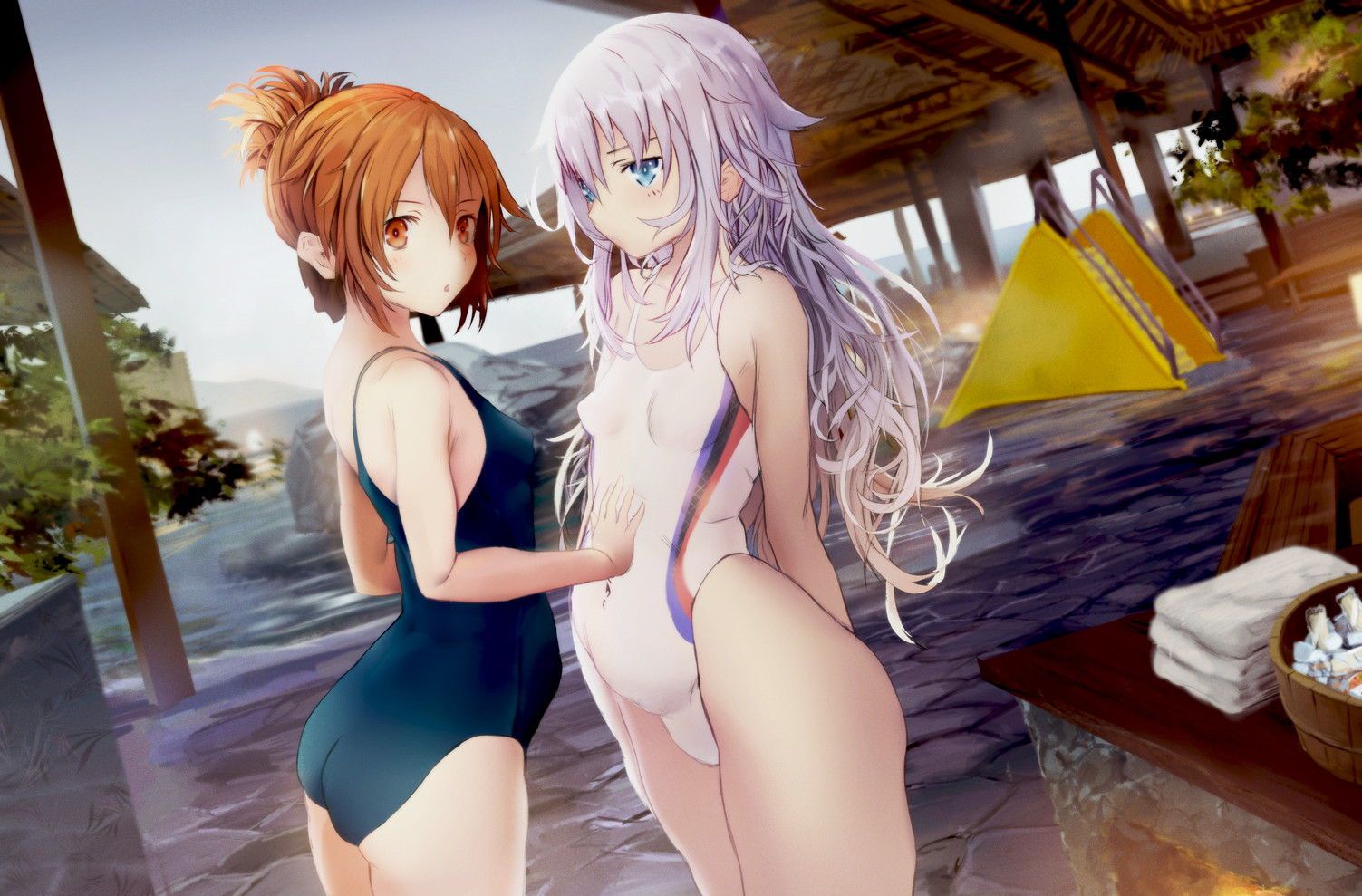 The girl and the elder sister of the swimsuit who is tightening the body tightly wet in water (* ´ д ' *) nuke ㉔ 11