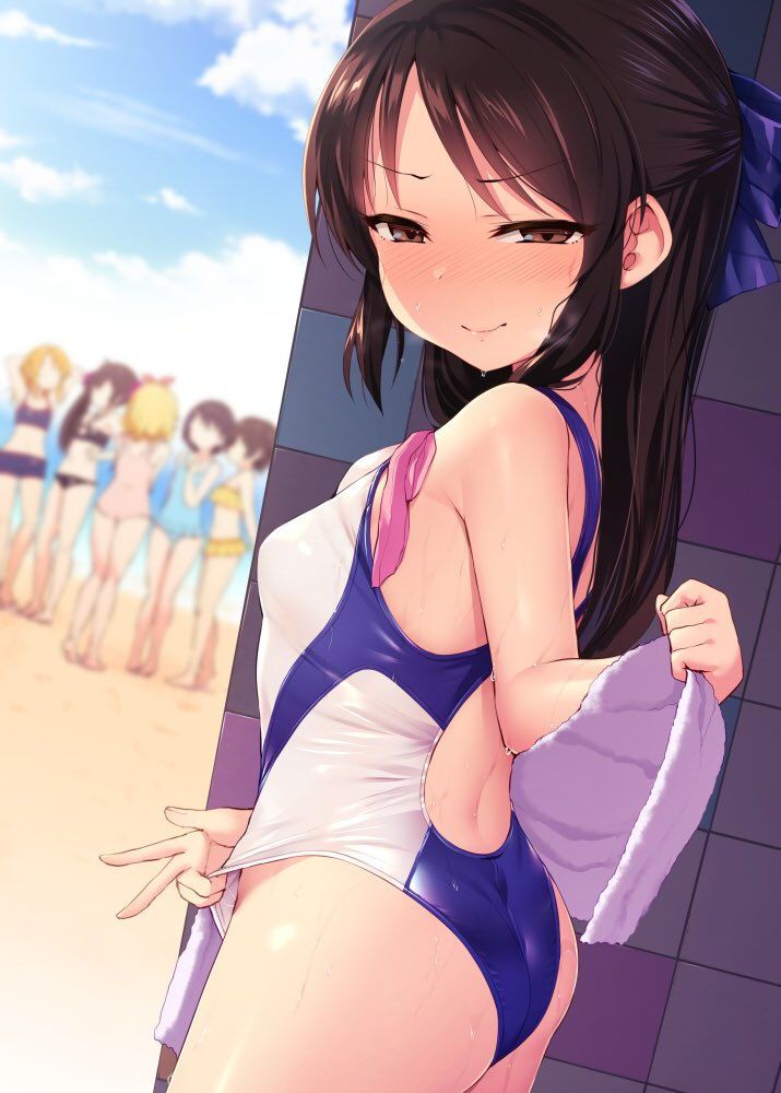 The girl and the elder sister of the swimsuit who is tightening the body tightly wet in water (* ´ д ' *) nuke ㉔ 46