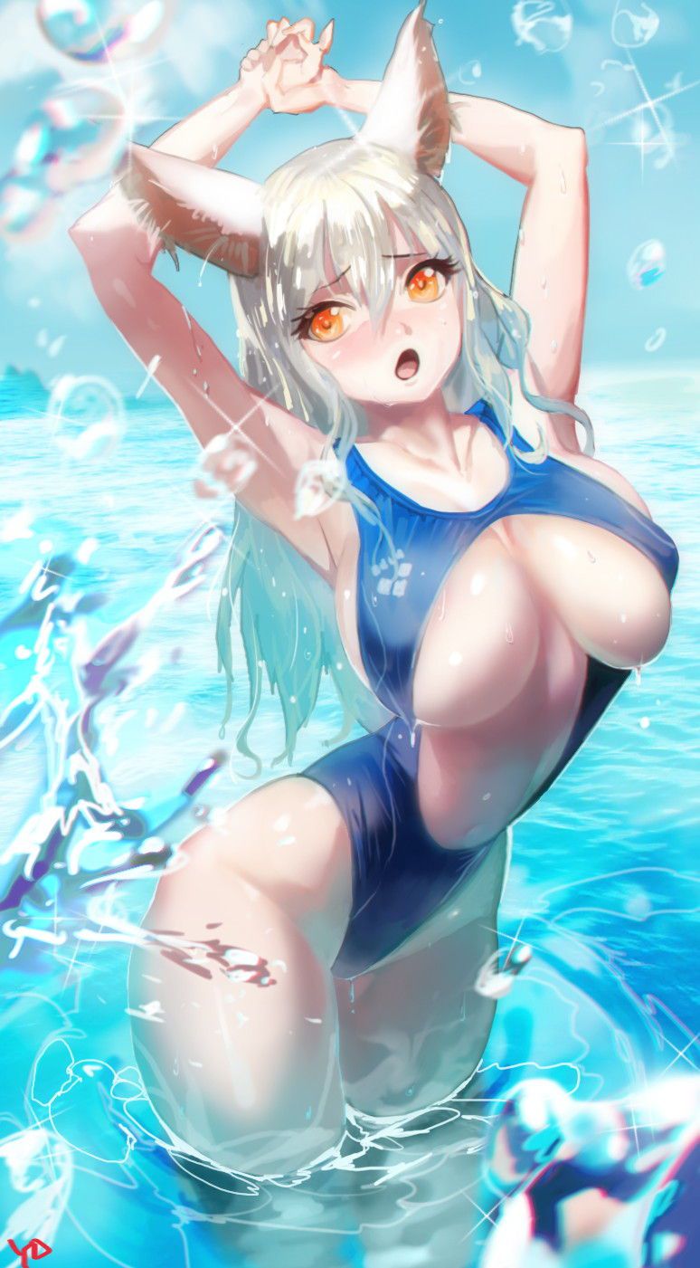 The girl and the elder sister of the swimsuit who is tightening the body tightly wet in water (* ´ д ' *) nuke ㉔ 8