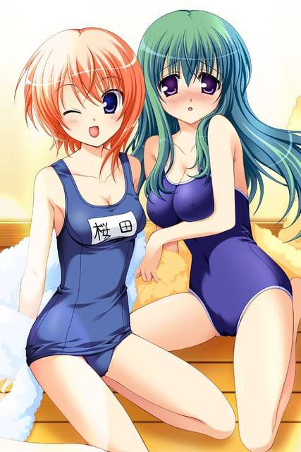 [56 pieces] Cute Erofeci image collection of two-dimensional school swimsuit. 44 15
