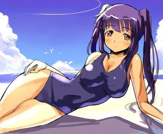 [56 pieces] Cute Erofeci image collection of two-dimensional school swimsuit. 44 49