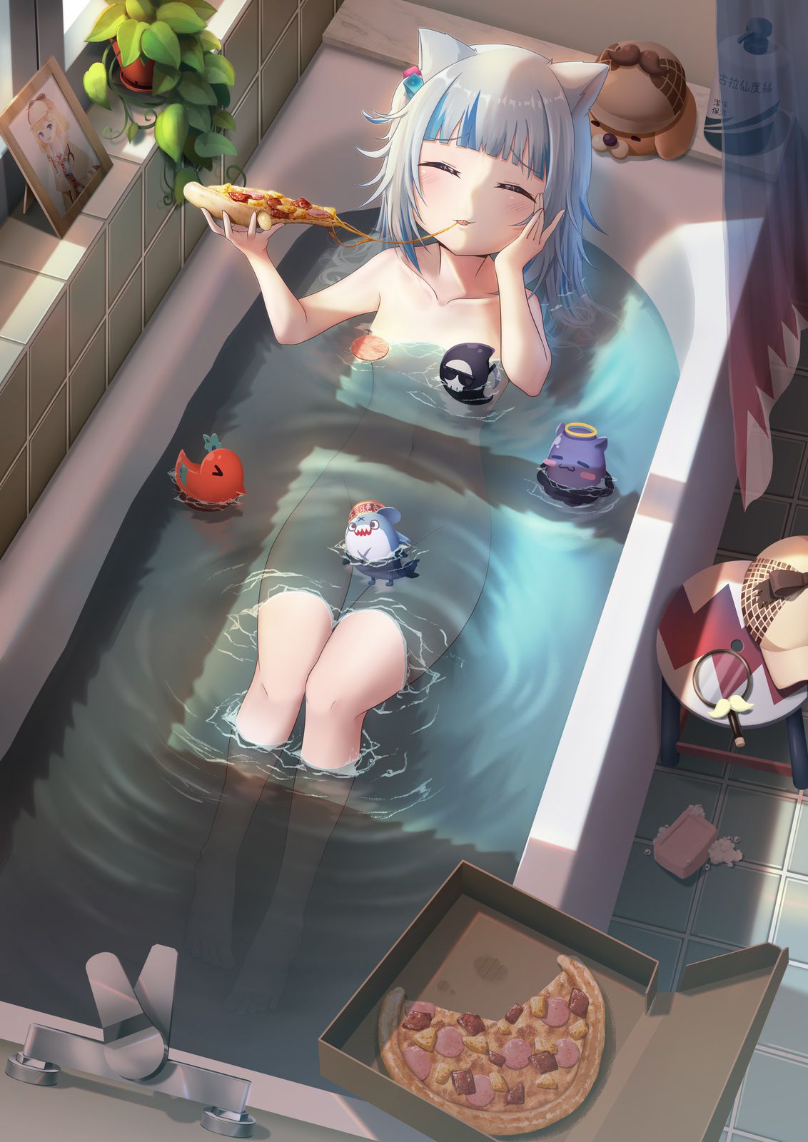 An innocent loli child image of a cat in the bath! part13 18