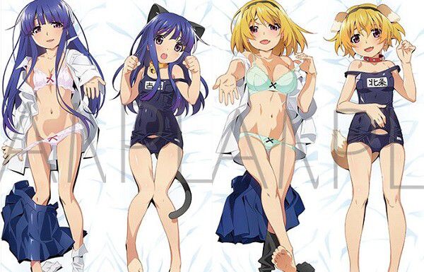 "Higurashi no Naruto ni Gradu" Hojo Satoko and Kote Erika no Lorek Water and Erotic Pillow in Growing Underwear 1