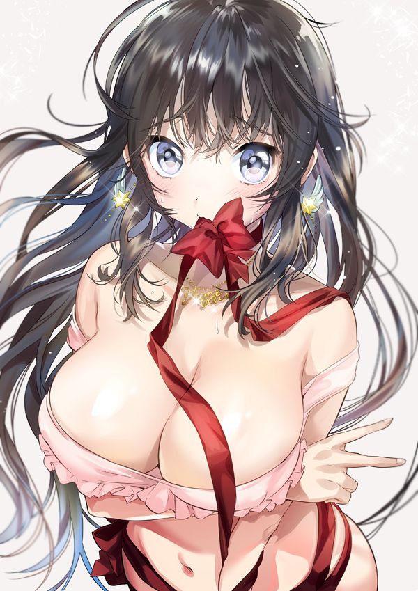 【Secondary Erotic】 Here is a cleavage erotic image of a naughty busty breast that I want to do with a chimpo-zubbo zubo 5