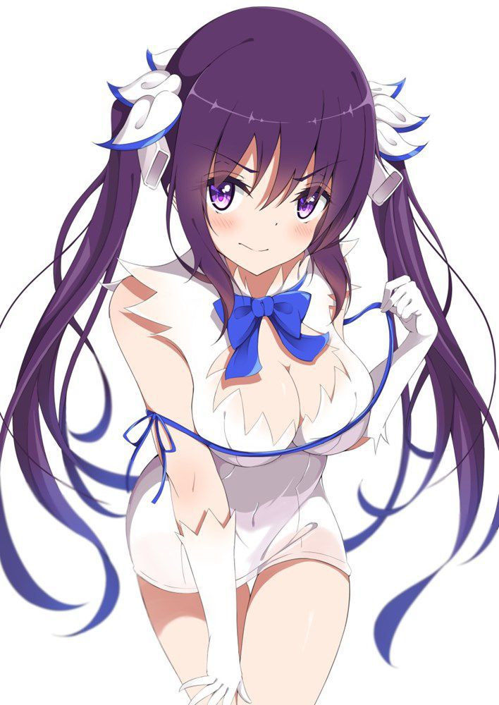 Cute two-dimensional image of twin tails. 1
