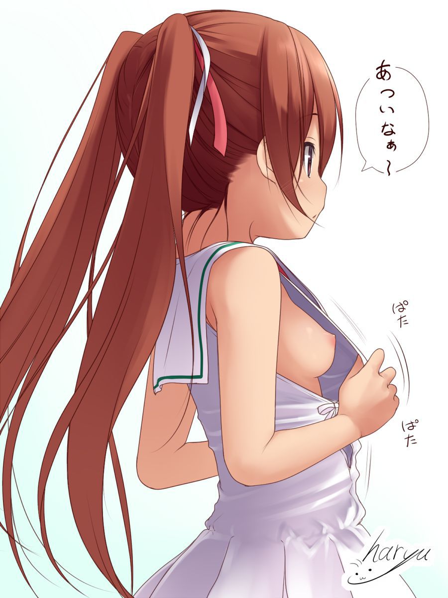 Cute two-dimensional image of twin tails. 11