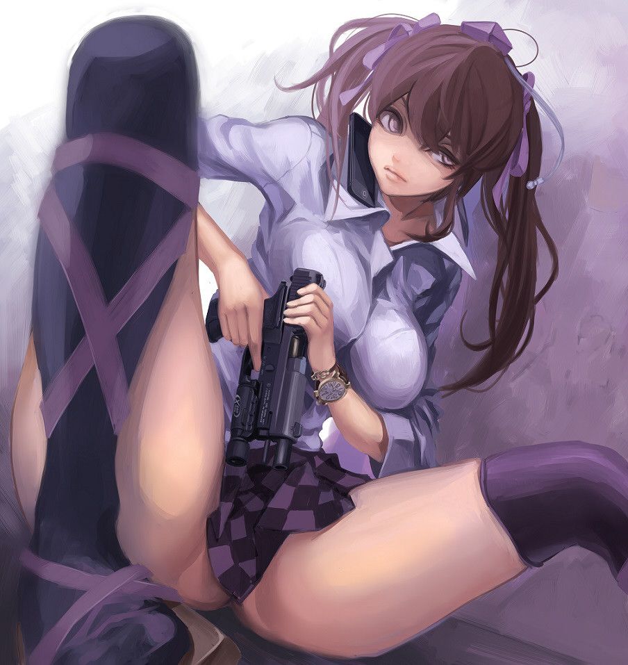 [Secondary erotic] Second erotic image of a girl with a weapon 8 [firearms, etc.] 1