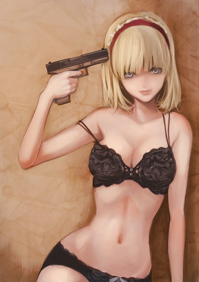 [Secondary erotic] Second erotic image of a girl with a weapon 8 [firearms, etc.] 20