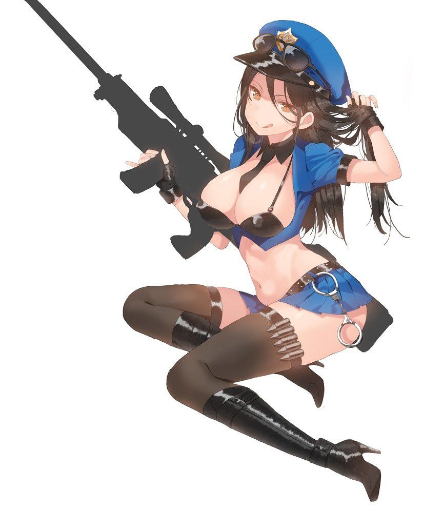 [Secondary erotic] Second erotic image of a girl with a weapon 8 [firearms, etc.] 21