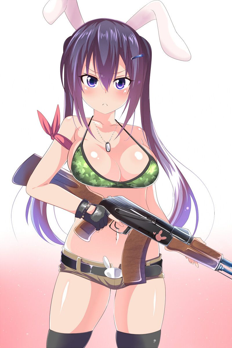 [Secondary erotic] Second erotic image of a girl with a weapon 8 [firearms, etc.] 35