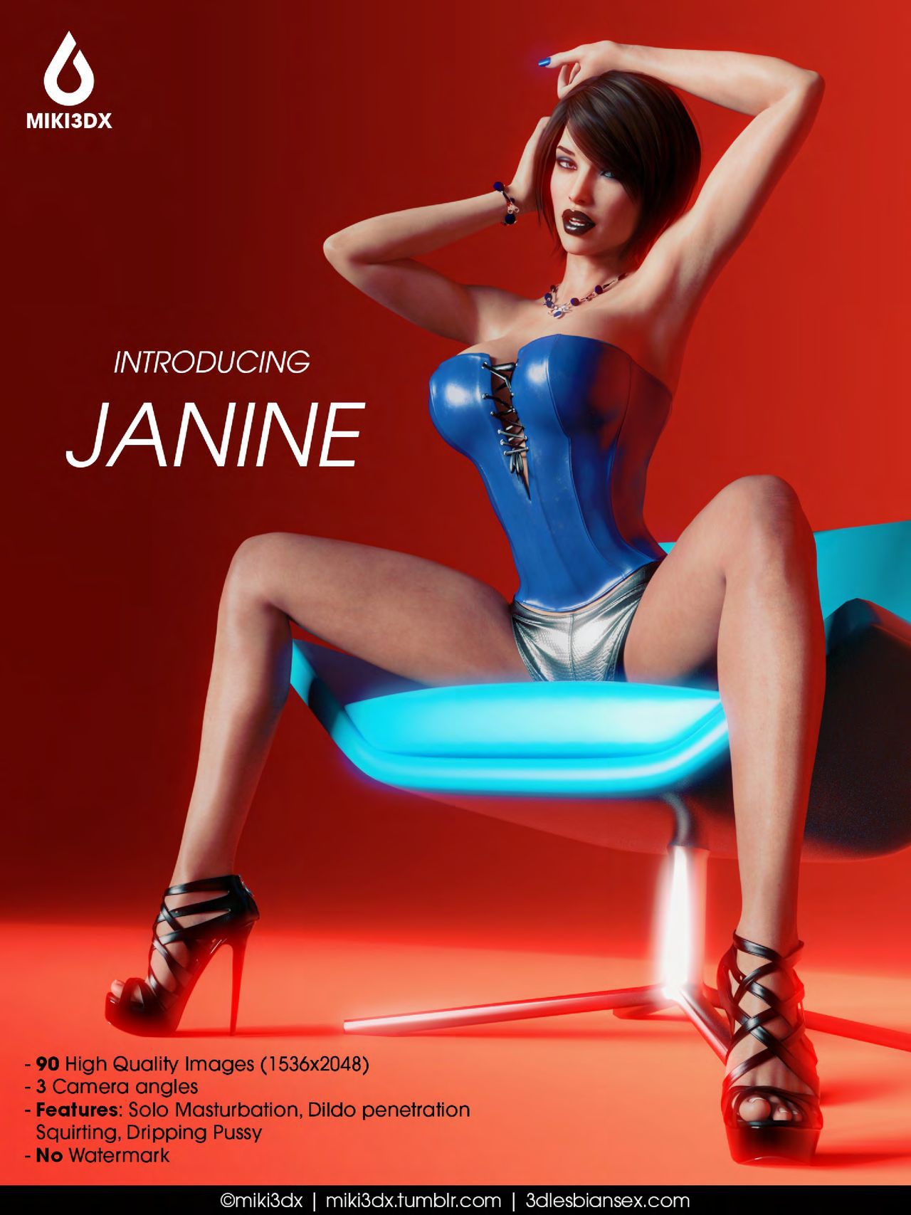[Miki3DX] Introducing Janine (Pics + Gifs + Animation) 1