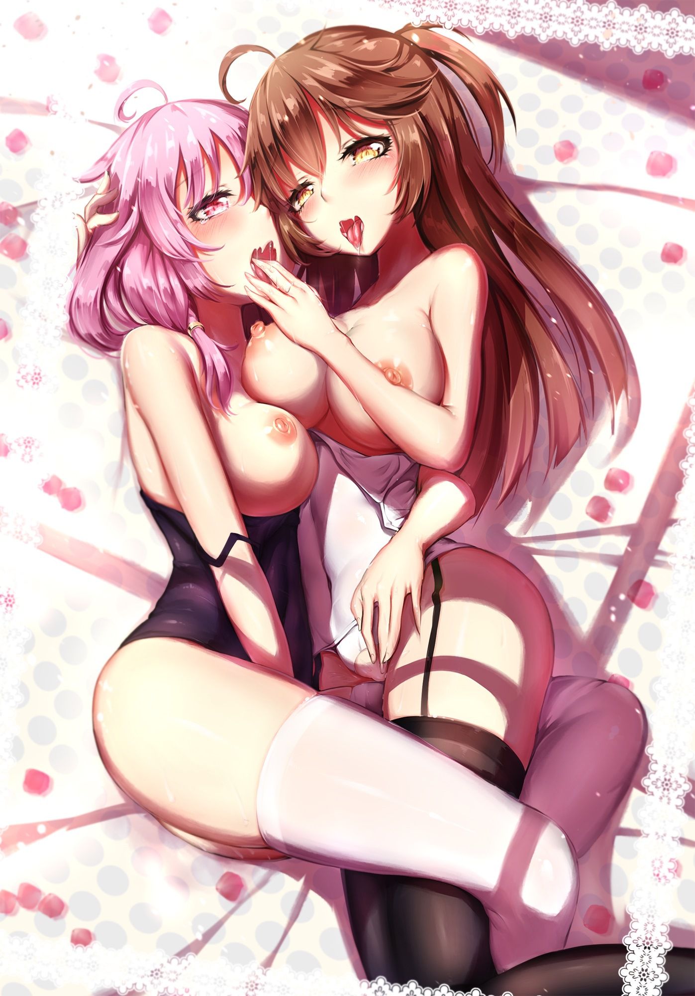 Erotic pictures of girls having sex yuri flirting (secondary erotic) Part1 22