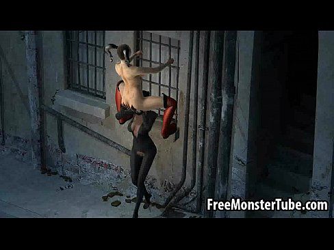 3D lesbian Harley Quinn gets eaten out outdoors - 3 min Part 1 10