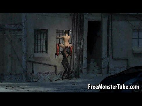 3D lesbian Harley Quinn gets eaten out outdoors - 3 min Part 1 5